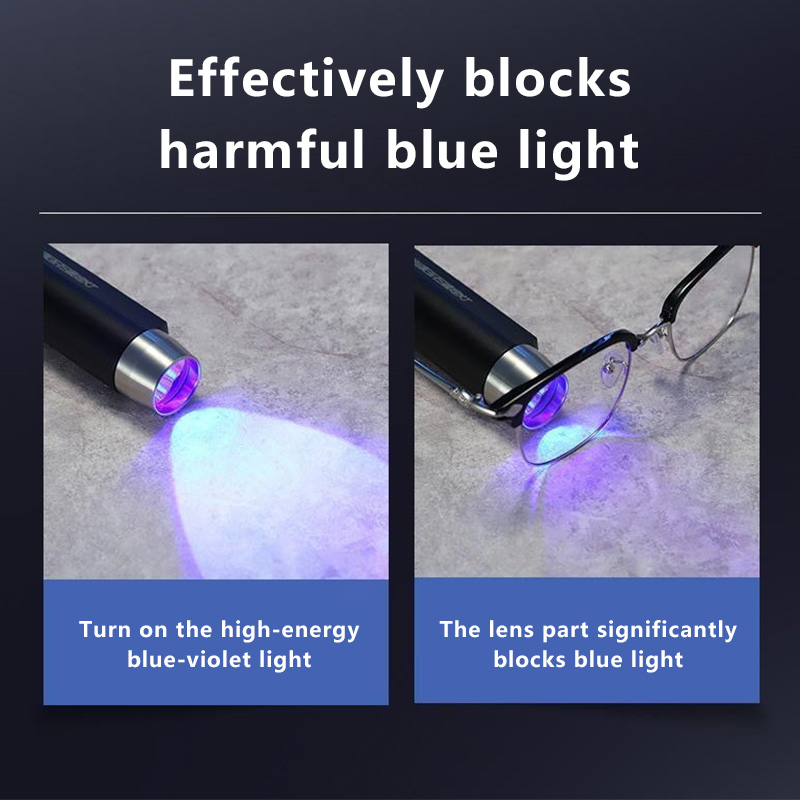 Blue light filtering example