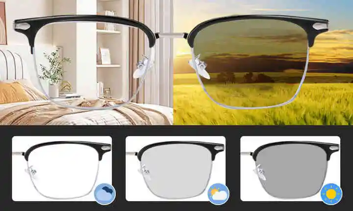 Glasses with outdoor protection concept