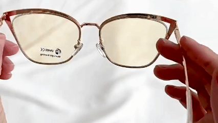 Close-up of eyewear frame details