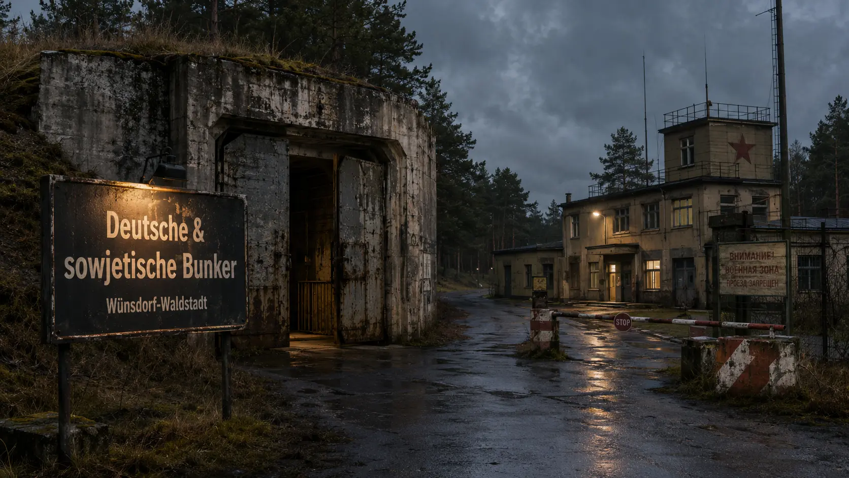Unterirdischer historischer Bunkerbereich